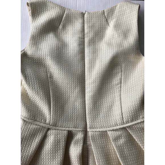 Shoshanna Liana Metallic Gold White Fit&Flare Dress size 6 - Picture 7 of 13